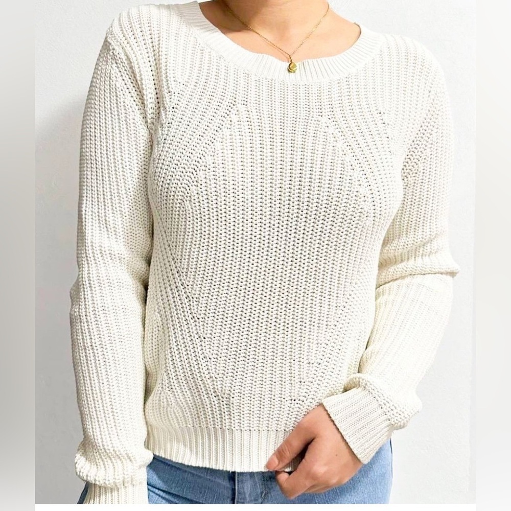 H&M Cream Crew Neck Sweater